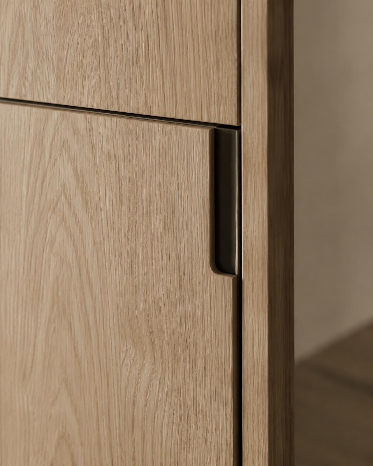 Detalhe de acabamento da marcenaria planejada da Unic